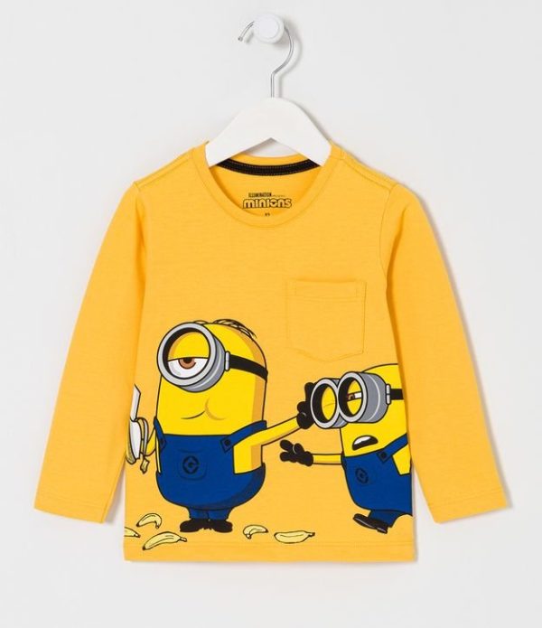 Camiseta Infantil com Estampa dos Minions - Tam 1 a 5 anos