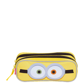 Estojo 2 Compartimentos Minions Colorido - Amarelo