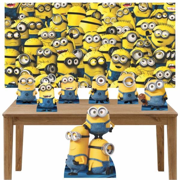Kit Decoração De Festa Totem Display 8 Peças Minions