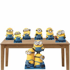 Kit Decoração De Festa Totem Display Minions - 7 Peças