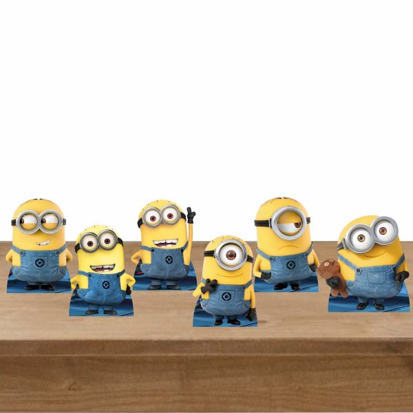 Kit Festa 6 Displays Mesa Aniversário Minions