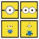 Quadros 20X20 (4 Uni) Nerderia Minions